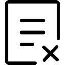 text document remove icon
